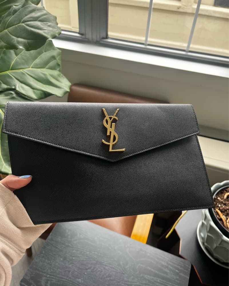 YSL Uptown Pouch in Black - Image 2