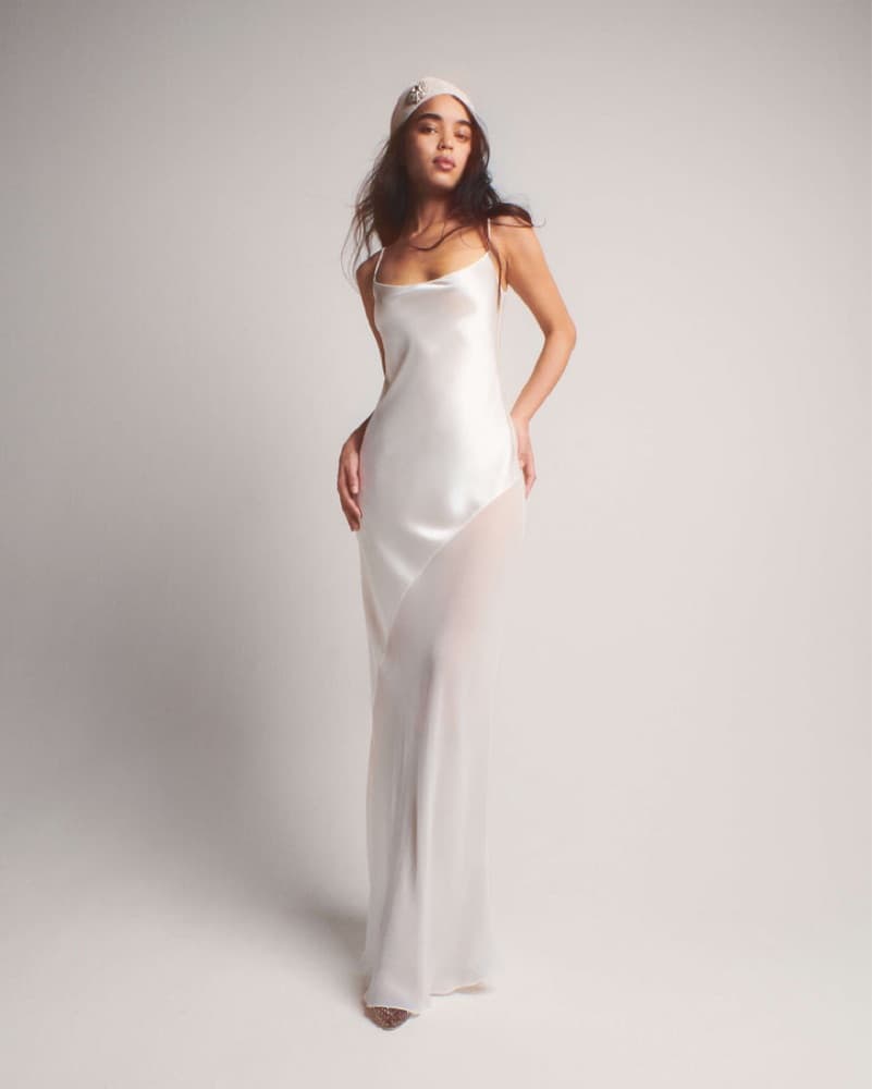 Rat & Boa Ruba White Bridal Slip Maxi Dress - Image 4