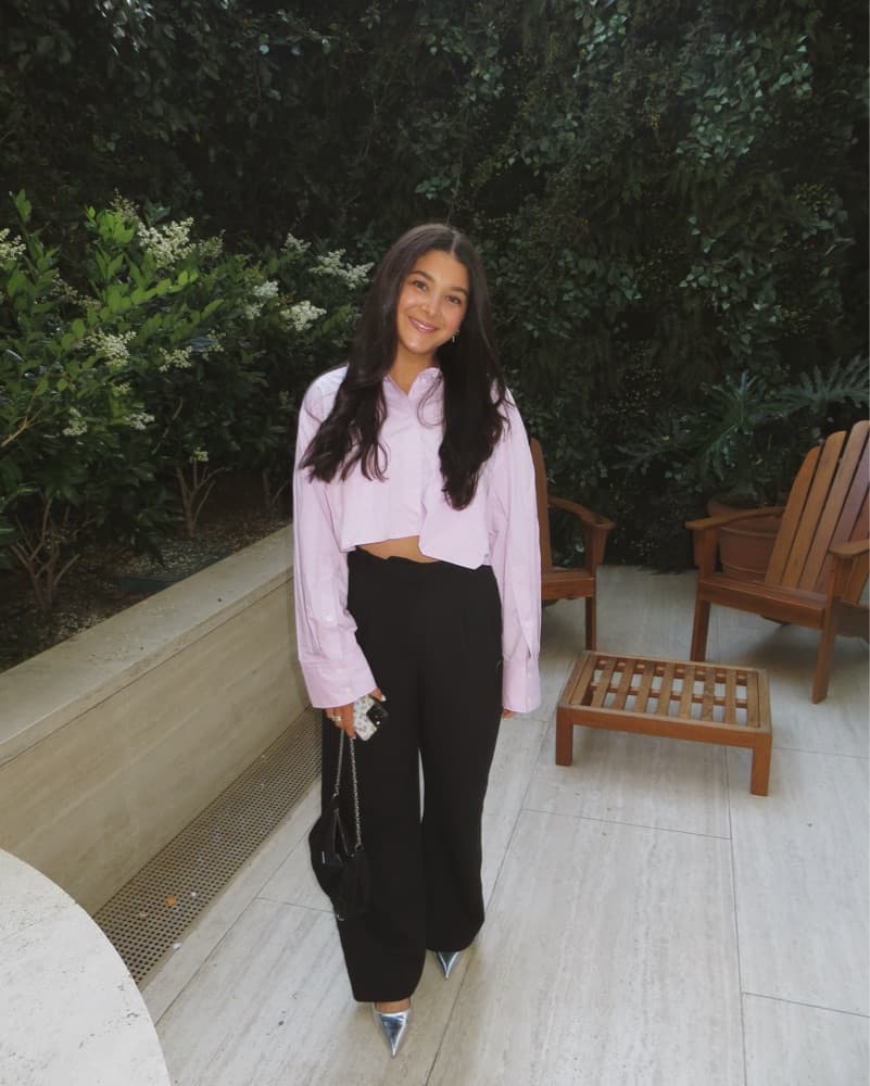 Zara Pink Collard Top  - Image 1