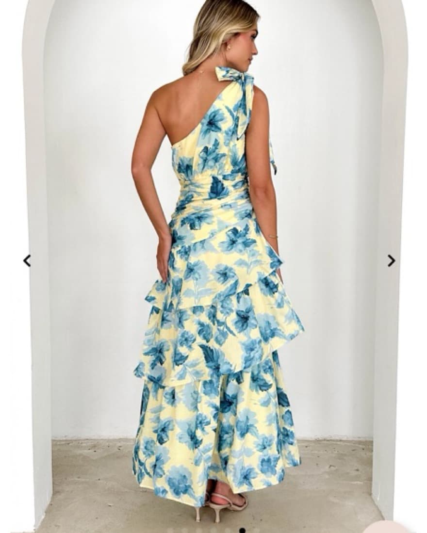 Stunning Floral One-Shoulder Maxi Dress - Image 3