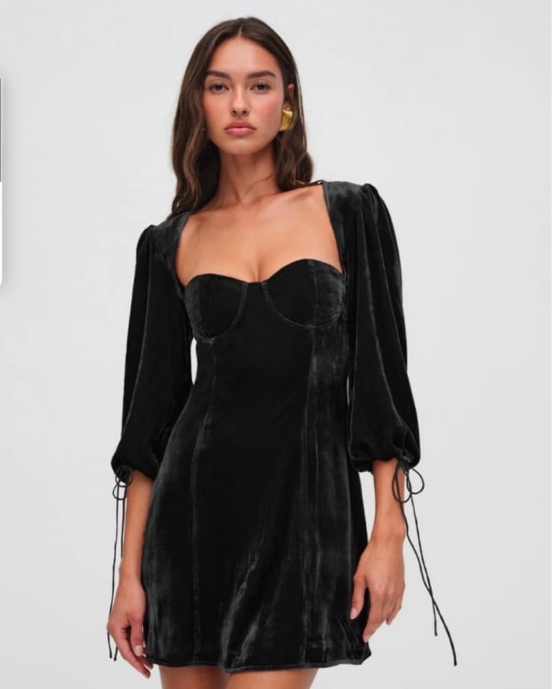 For Love & Lemons Nadine Velvet Mini - Image 1