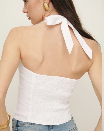 Reformation Malika Linen Top - Image 3