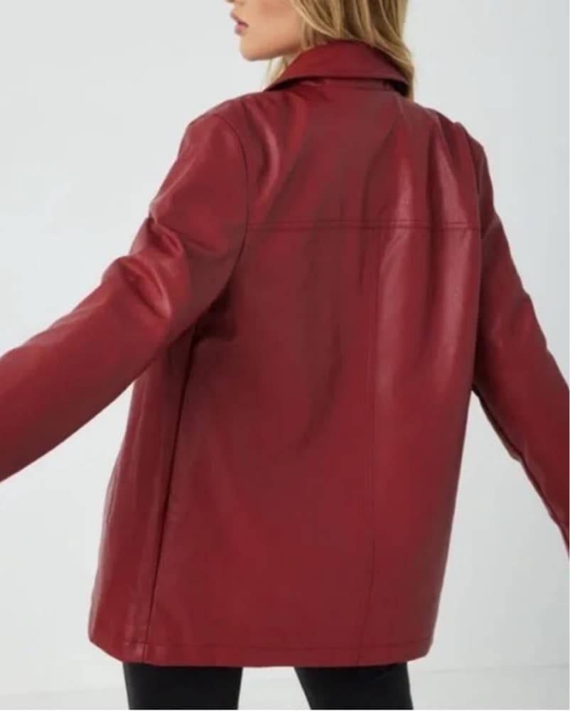 Garage Red Leather Jacket - Image 2