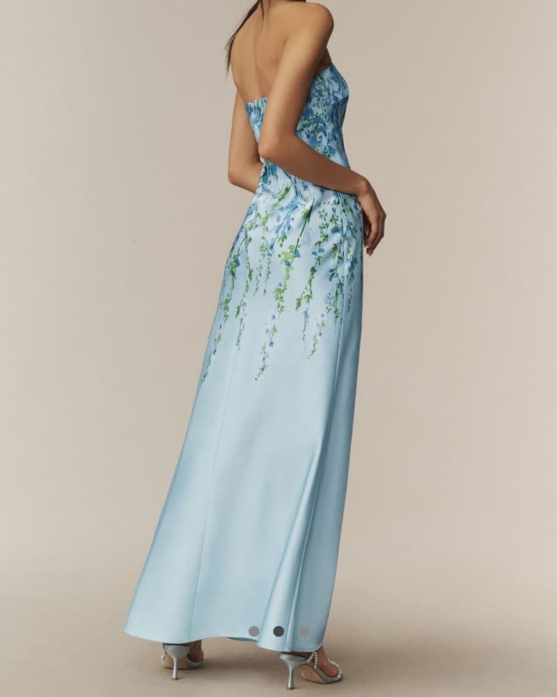 BHLDN Mia Satin Strapless Dress - Image 2