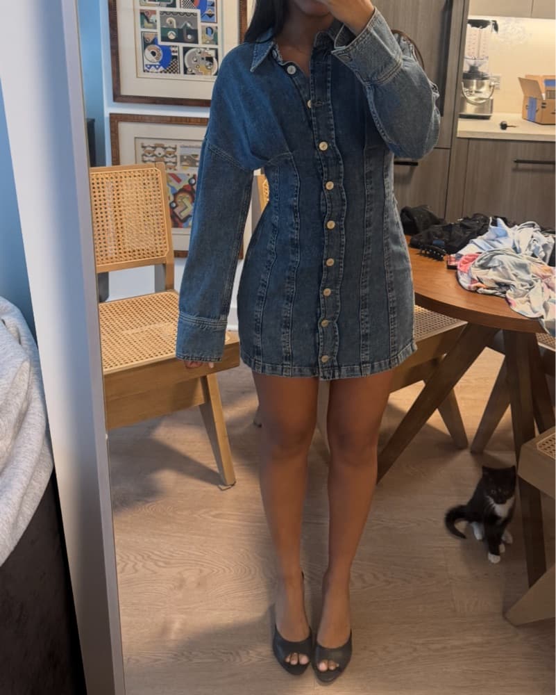 Reformation Denim Dress  - Image 3