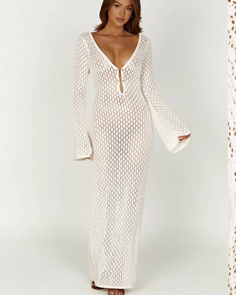 Crochet Fishtail Meskhi Dress / Coverup  - Image 2