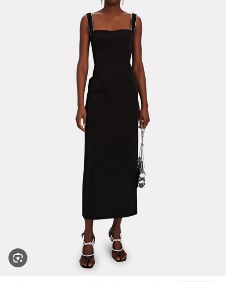 Saloni Rachel Black C-Dress With Crystal - Image 1