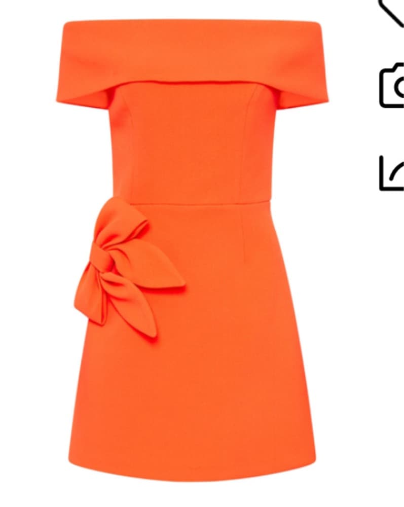 Rebecca Valence Orange Mini Dress - Image 1