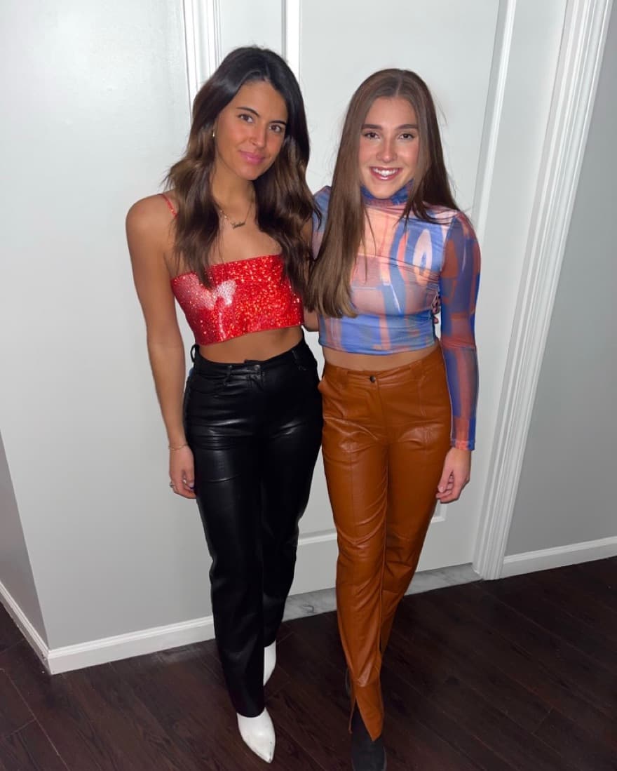 Red rhinstone Crop Top - Image 1