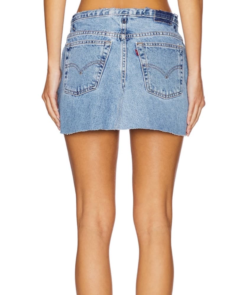 Aligrace Mini Rise Micro Denim Skirt  - Image 3