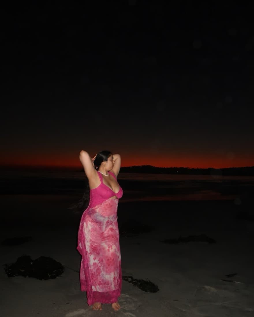 Pink Free People Suddenly Fine Maxi Slip - Image 3
