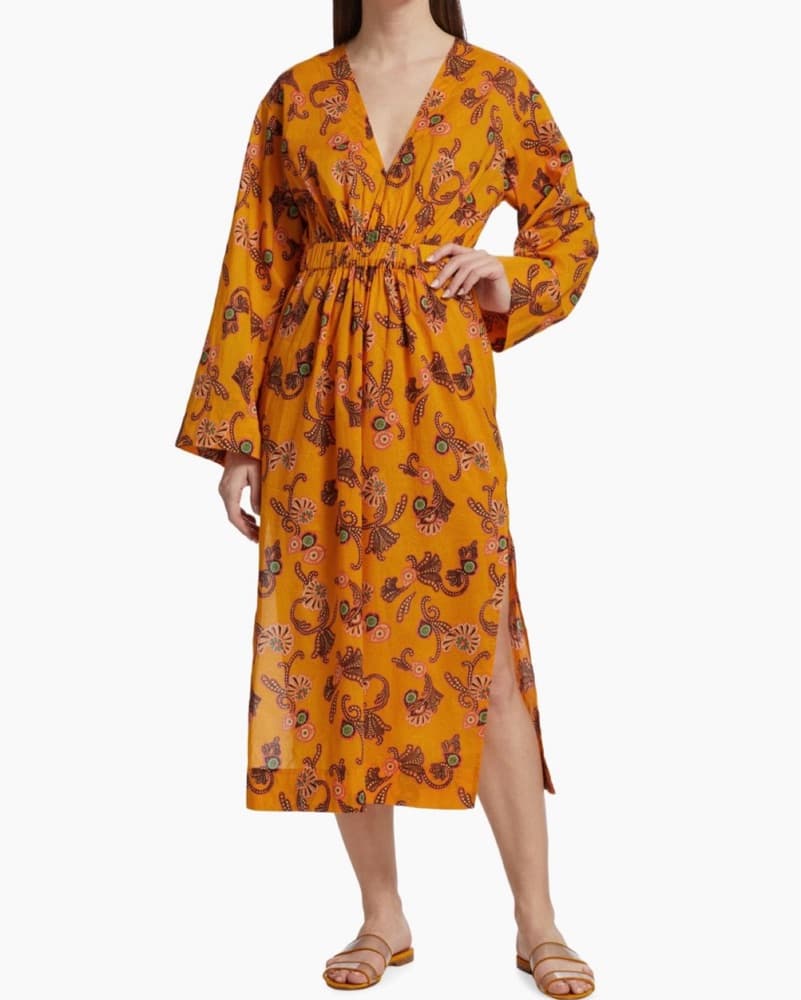 A.L.C Orange Willa Printed Dress - Image 1