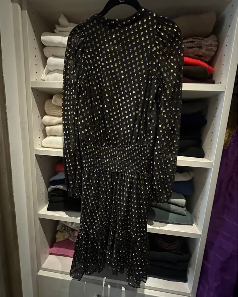 ALC Silk Blend Metallic Dot Dress - Image 5