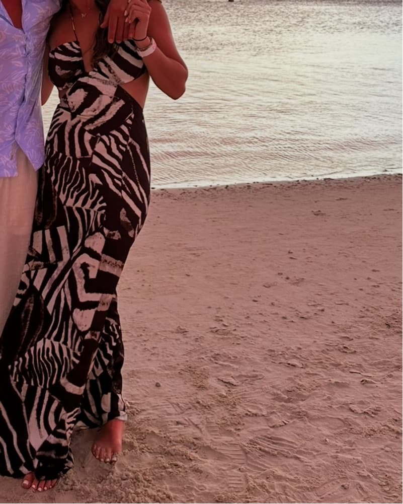 Zebra Print Halter Dress  - Image 2