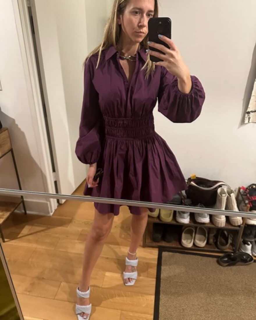 Button Down Mini Dress - Image 1