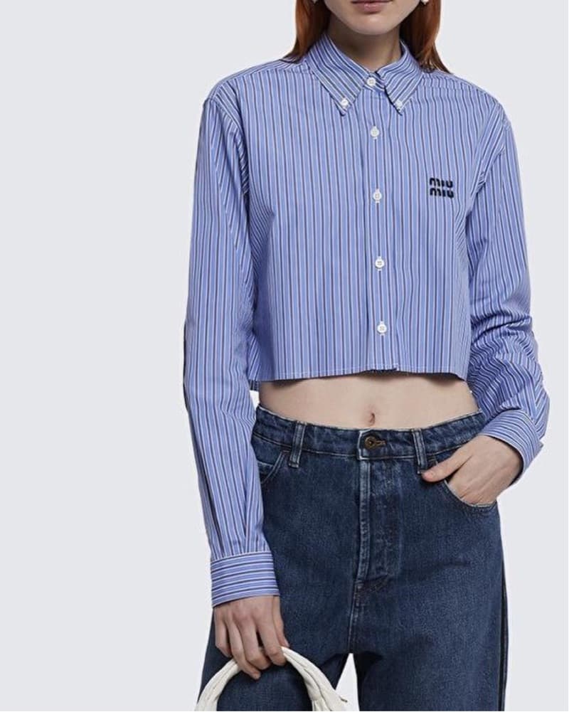 Miu Miu Poplin Top - Image 2
