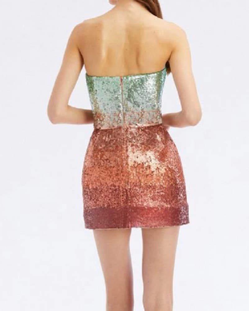 Oscar De La Renta Strapless Sequin Dreas - Image 2