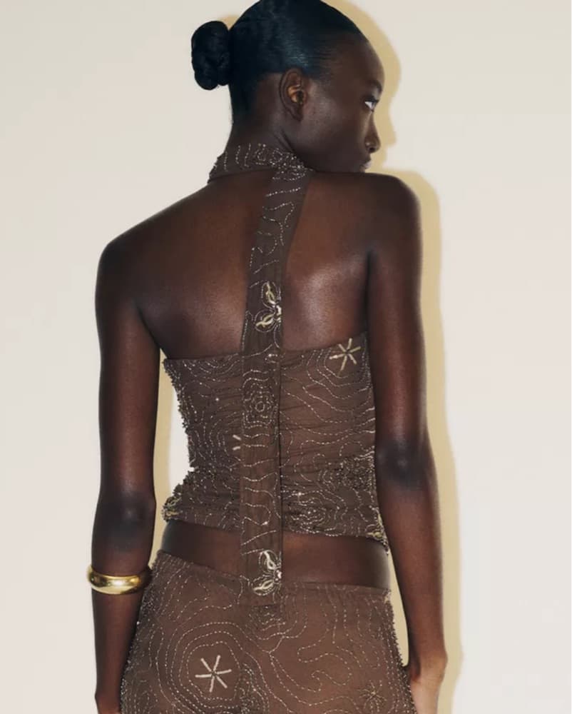 Zara Beaded Scarf Top - Image 2