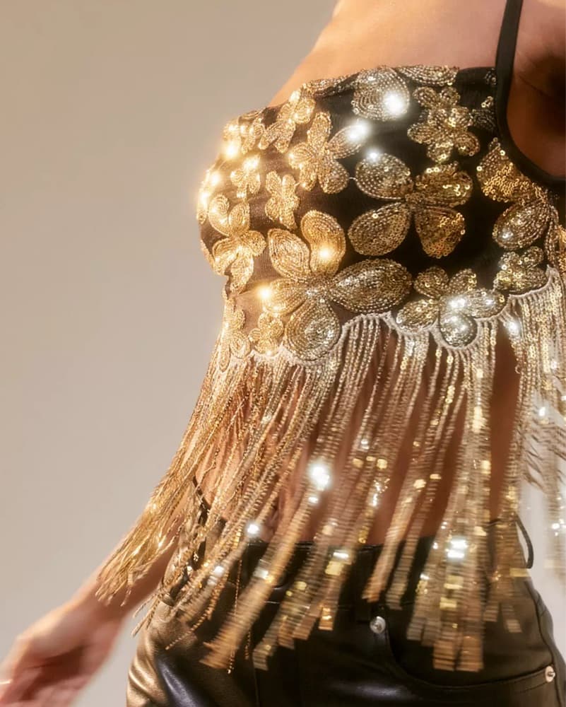 For Love & Lemons Collette Sequin Fringe - Image 2