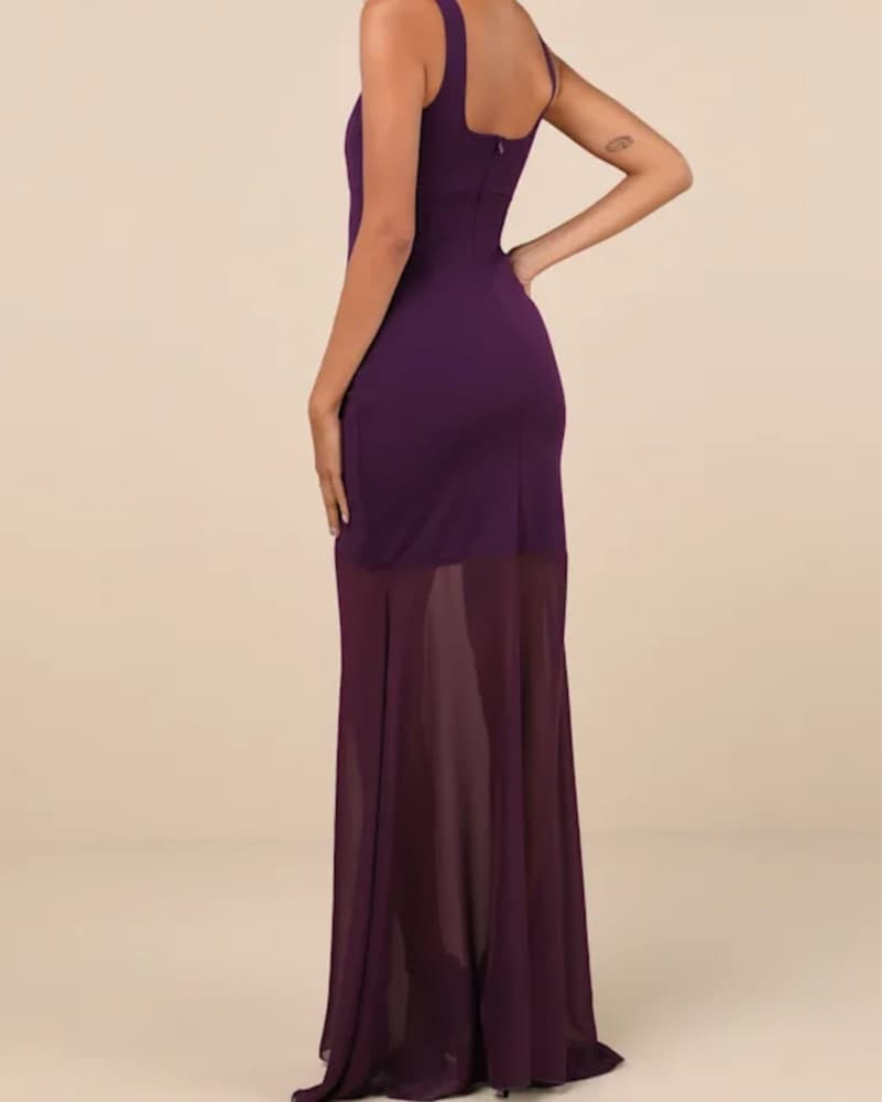 Plum colored gown - Image 3