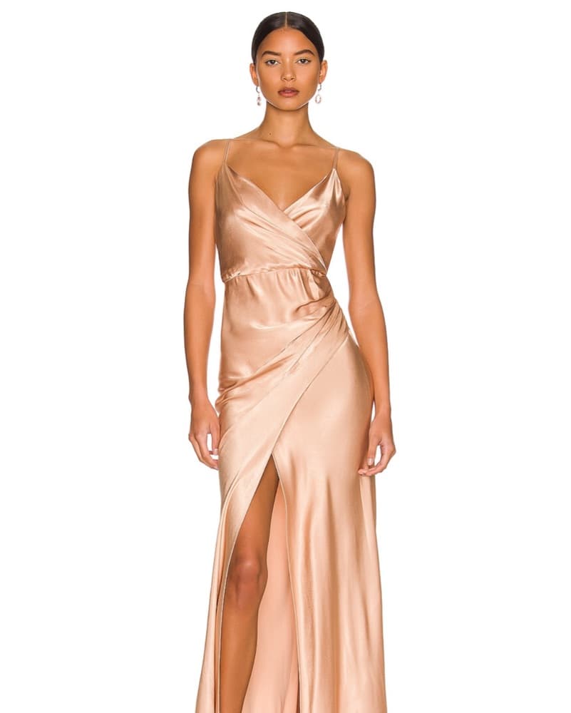 Stunning Satin Wrap Dress - Image 1