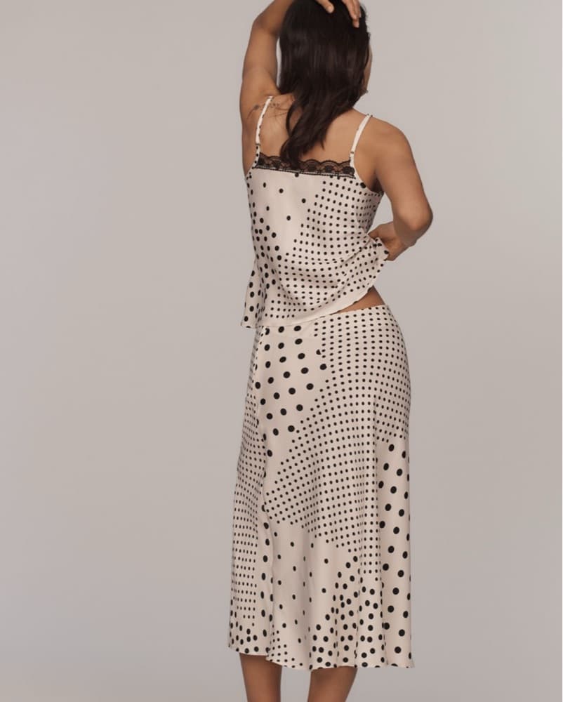 Anthropologie Polka Dot Midi Slip Skirt  - Image 3