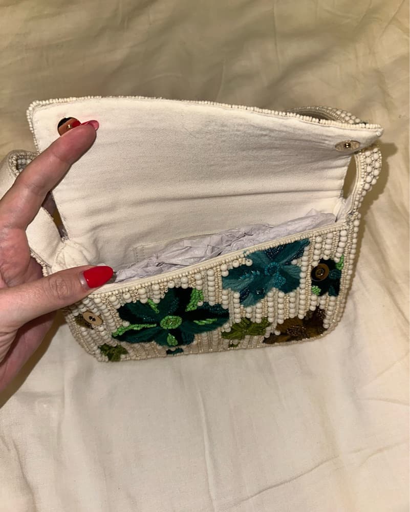 Beaded Floral Sholder Bag - Image 3