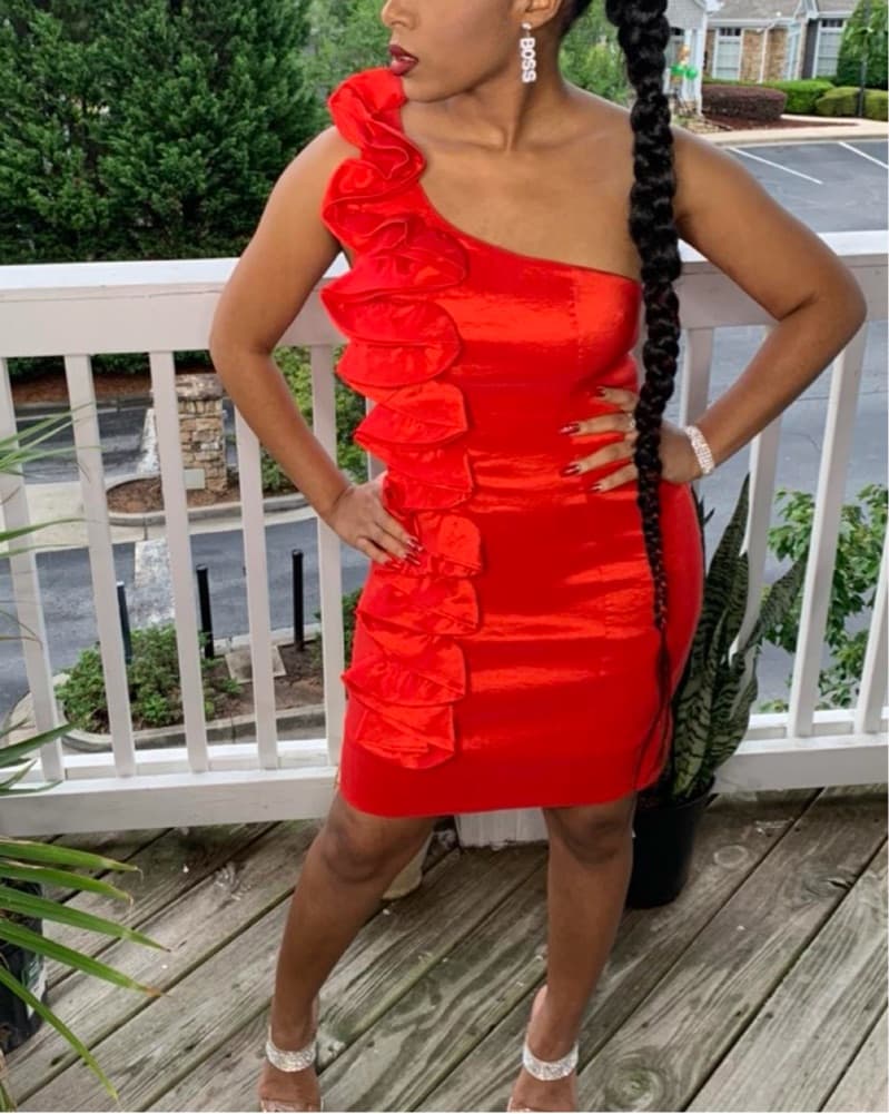 Red Evening Dress - Image 4