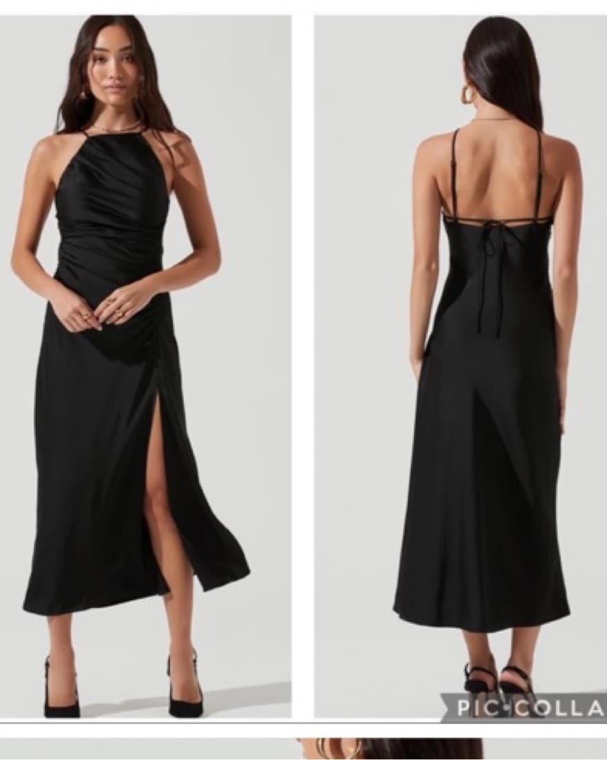 ASTR The label Halter Satin Midi Dress  - Image 2