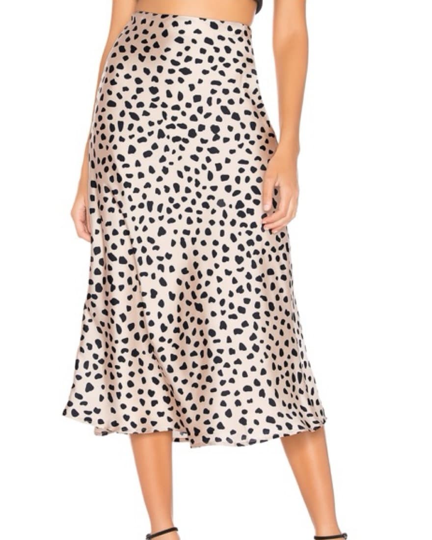 Silk Cheetah Midi Skirt - Image 1