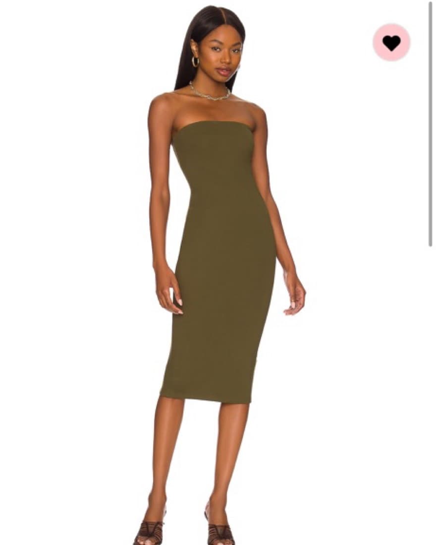 Olive Strapless Dress - Image 1