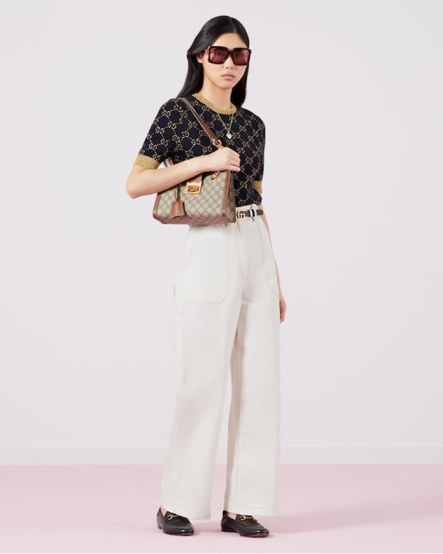 Glamorous Gucci Gold Knit Top - Image 3