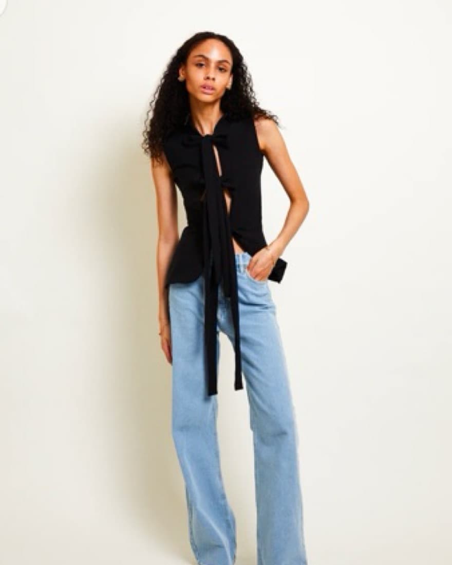Atelier Tulpe Bow Vest Top - Image 1