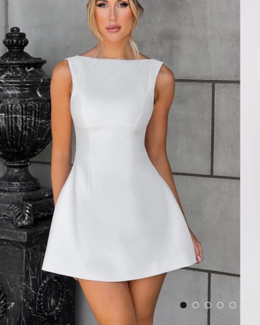 ALANA MINI DRESS - IVORY - Image 1