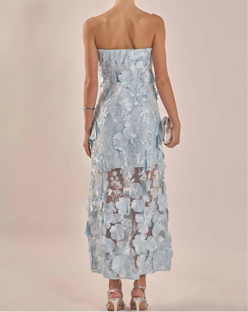 Delicate Floral Lace Dress - Image 3