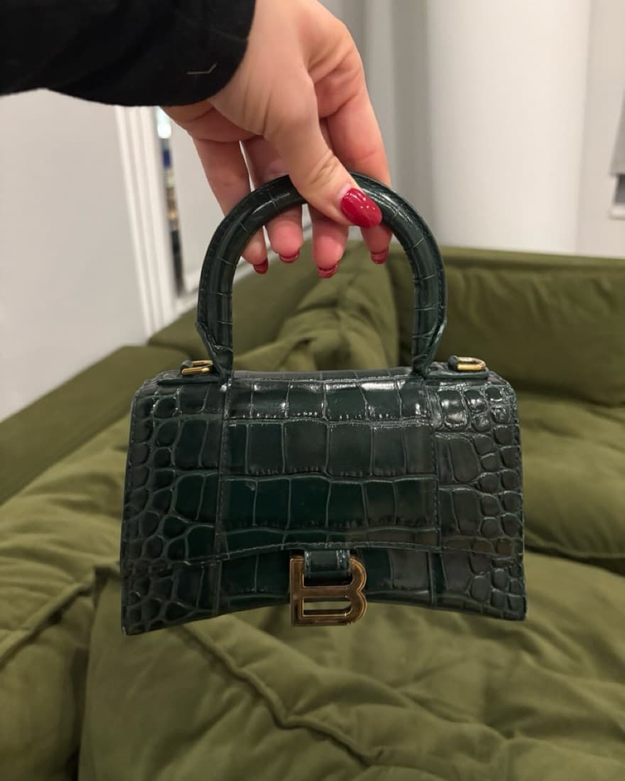 Balenciaga Hourglass XS Croc Bag  - Image 2
