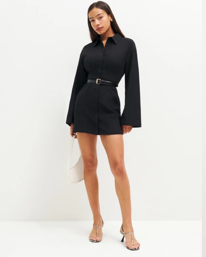 Reformation Rena Dress In Black - Image 2