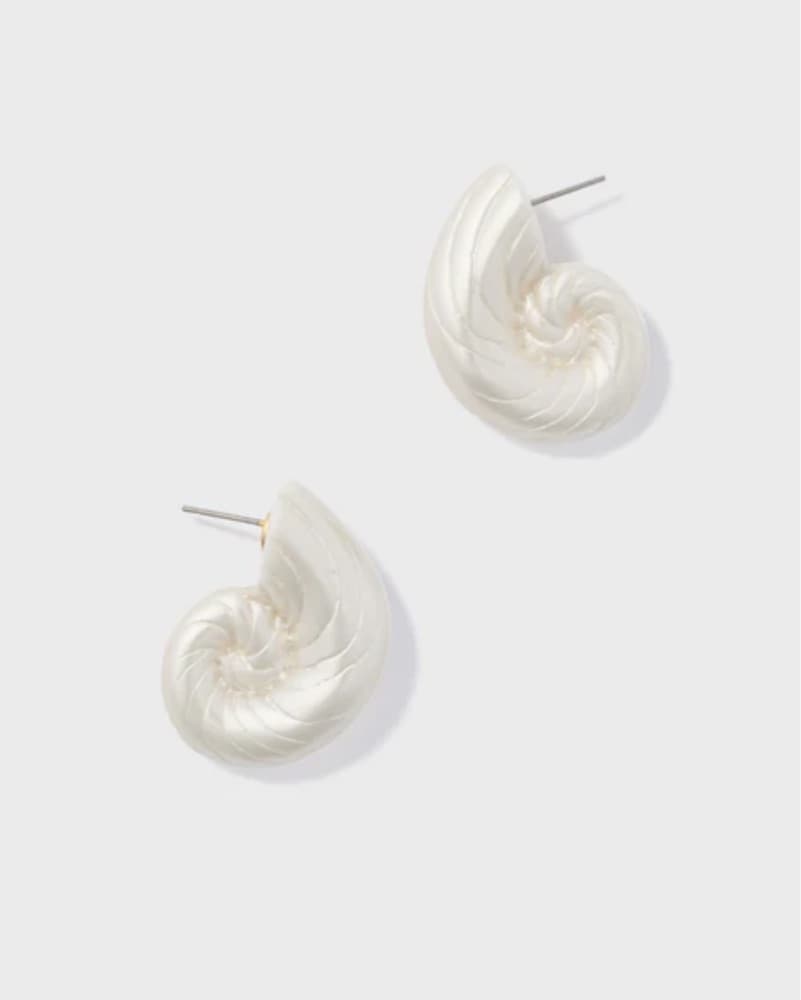Pearl Nautilus Earrings - Image 1