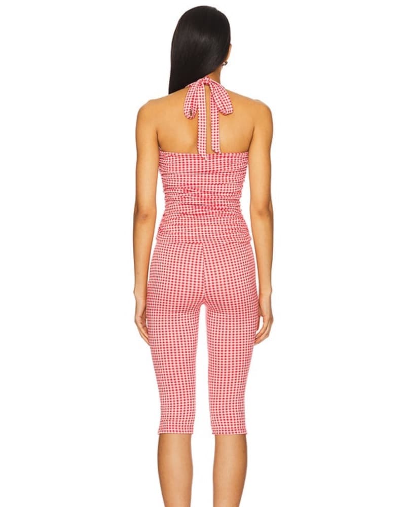 BREA CAPRI SET IN RED GINGHAM - Image 3