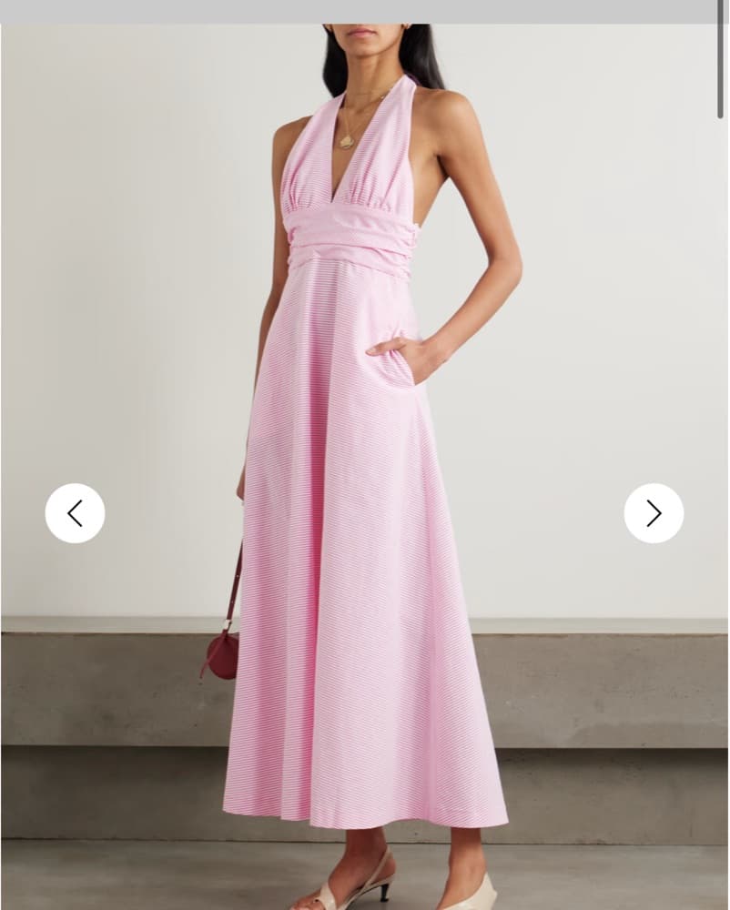Bernadette Marilyn Pink Halter Dress - Image 1