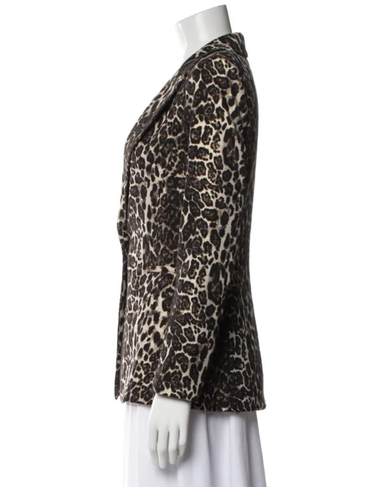Alice + Olivia Fitted Leopard Blazer  - Image 2