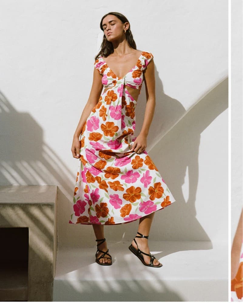 Vibrant Floral Midi Dress - Image 3