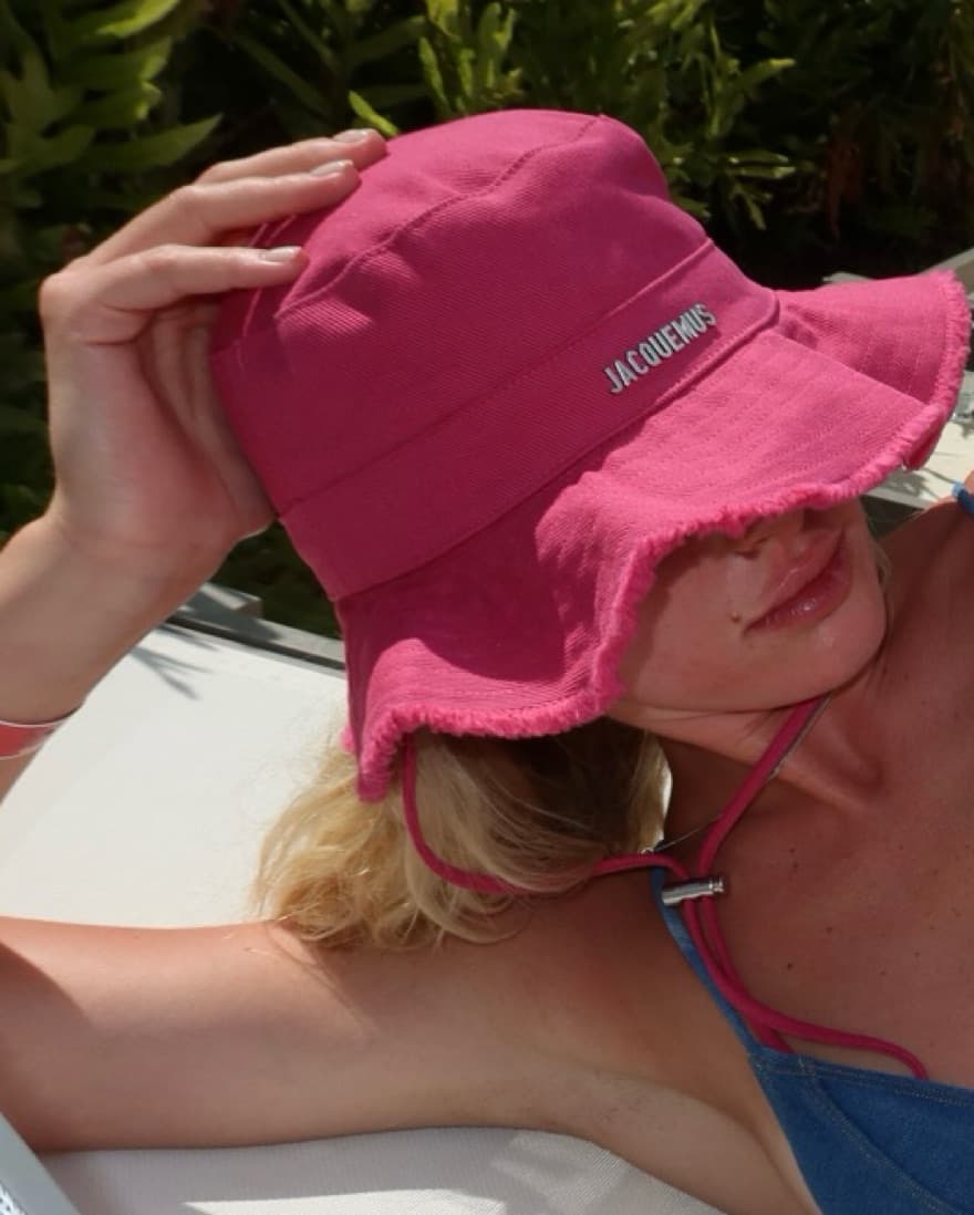 Jacquemos Pink Bucket Hat  - Image 2