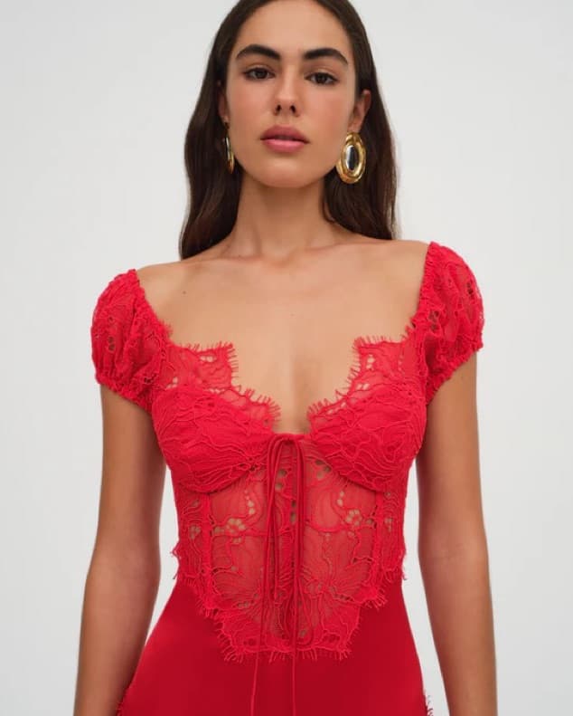 Red For Love & Lemons Lace Dress - Image 3