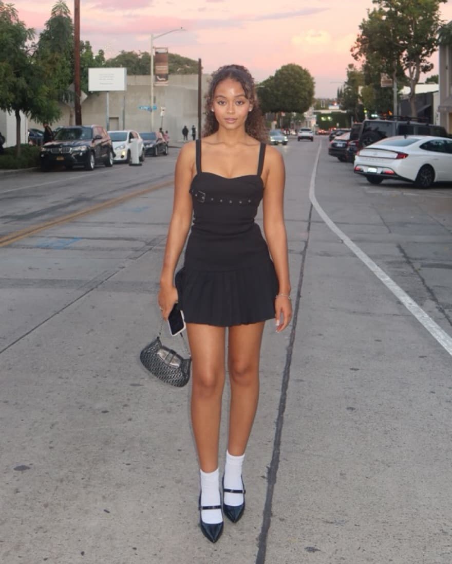 OHPOLLY BLACK MINI DRESS - Image 1