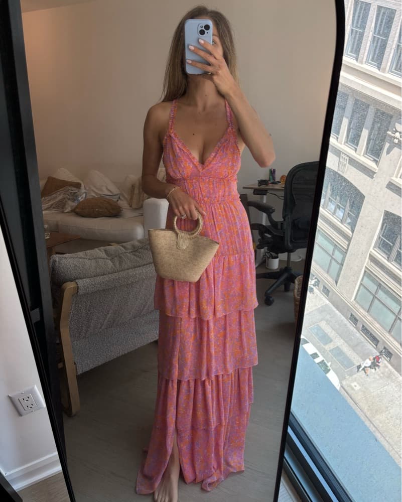 LIKELY Chiffon Floral Maxi Dress - Image 1