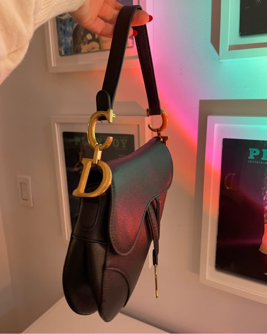 Black Dior Saddle Bag  - Image 4