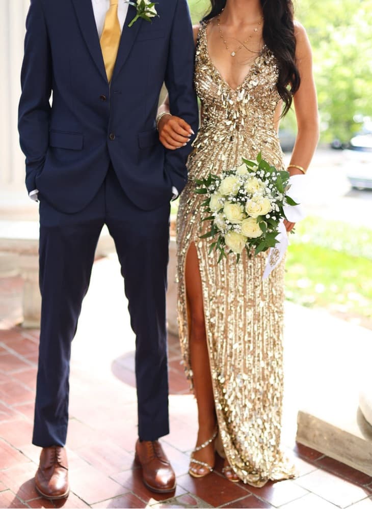 Sherri Hill Gold Dress - Image 3