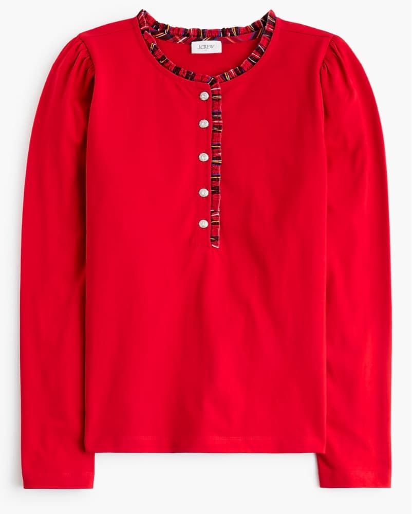 J Crew Red Blouse  - Image 3