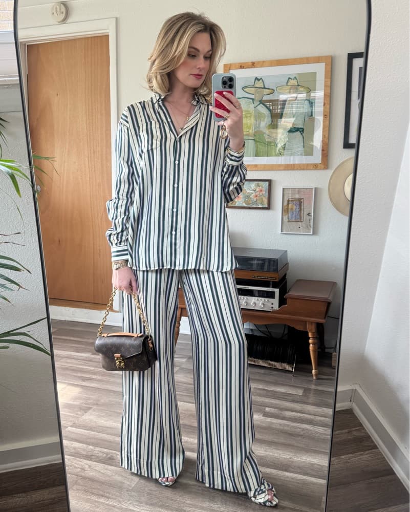 Striped Silk Sezane Set - Image 1